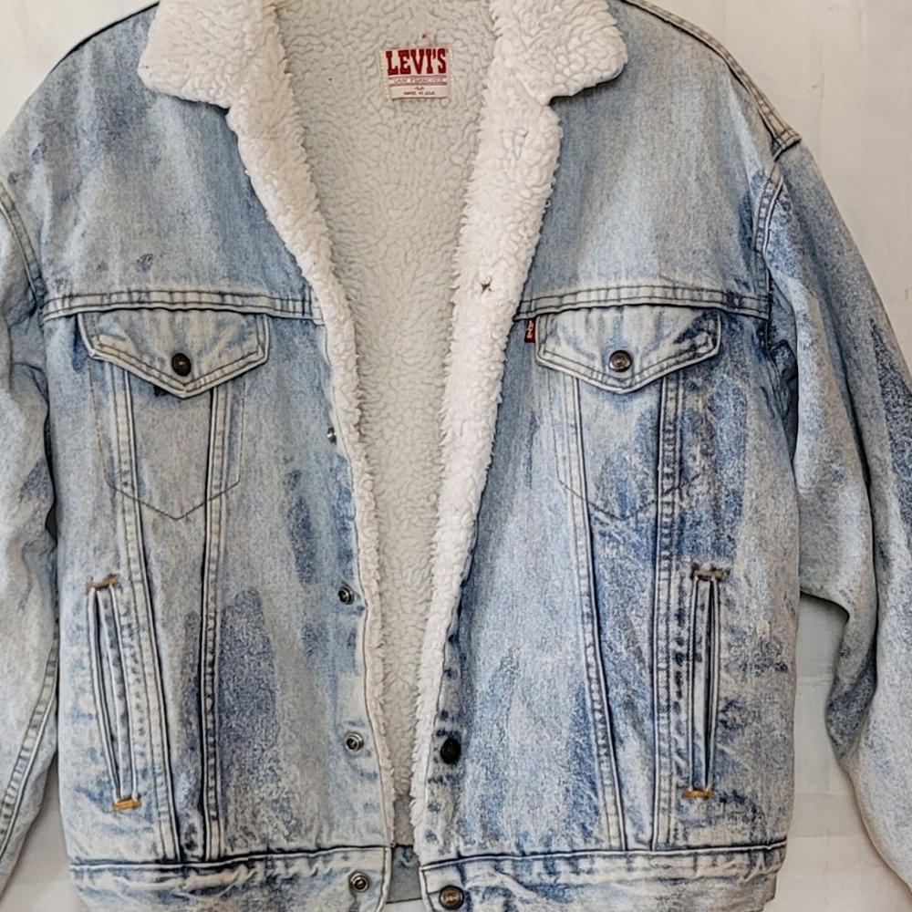 VINTAGE Levi's Sherpa Lined Jacket - Picture 2 of 12